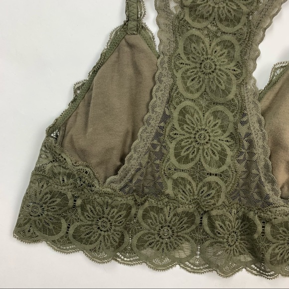 Aerie Green Lace Bra Medium - Picture 6 of 9
